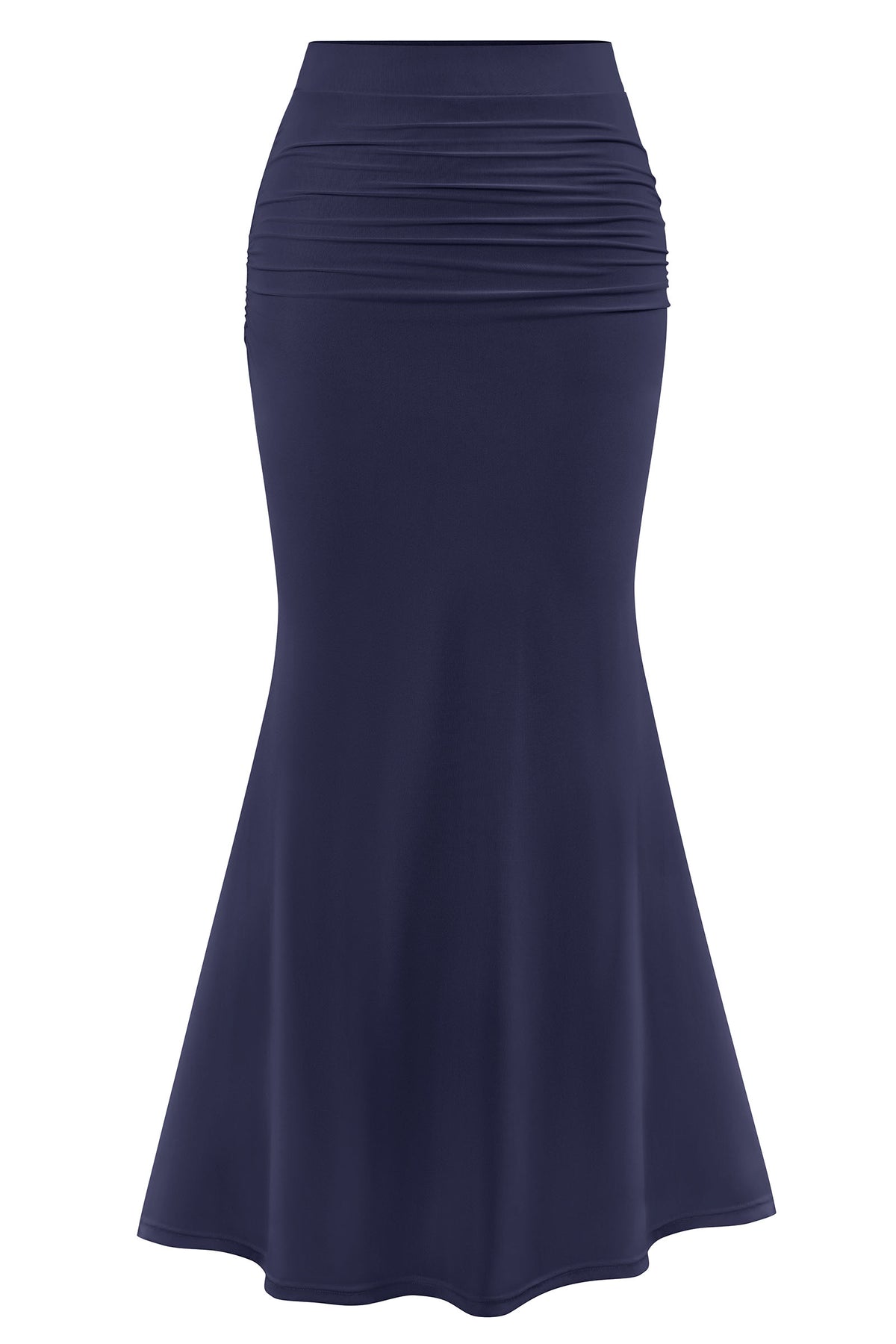 Mermaid Bodycon Trendy Casual High Waisted Ruffle Ruched Long Mesh Skirts