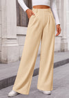 Wide Leg Casual High Elastic Waisted Work Office Palazzo Pants