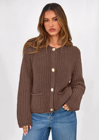 PRETTYGARDEN Cardigan Sweaters for Women Trendy Oversized Knit Chunky Button Cardigans Fall Winter Outfits with Pockets