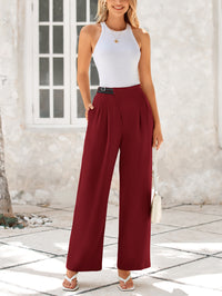 Wide Leg High Waisted Business Casual Work Pants