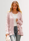 PRETTYGARDEN Women's Open Front Cardigan Sweaters Fall Fashion Button Down Cable Knit Chunky Winter Outerwear Coats