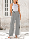 Wide Leg High Waisted Business Casual Work Pants
