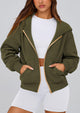 Y2K Zip Up Hoodie Long Sleeve Loose Fit Pockets Casual Sweatshirt