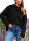 PRETTYGARDEN Women's Fall Oversized Sweaters Casual Crewneck Pullover Long Sleeve Fuzzy Chunky Knit Tops Blouse