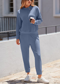 Long Sleeved Pullover Casual Sports Pants Two-Piece Set