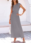 Casual Knit Short Sleeve Crop Top High Waist Skirt 2 Piece Sets