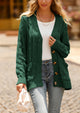 Knitted Solid Color Button Down Chunky Outwear Cardigan