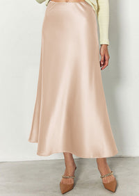 High Waisted A Line Flowy Ruffle Elegant Party Skirt