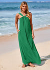 PRETTYGARDEN Womens Casual Long Summer Dresses Sleeveless Strappy Loose Flowy Beach Vacation Maxi Dress with Pockets