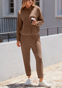 Long Sleeved Pullover Casual Sports Pants Two-Piece Set