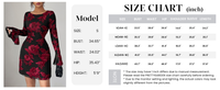 PRETTYGARDEN Women's Floral Embroidered Dress Fall Long Bell Sleeve Ribbon Flower Mini Short Mesh Bodycon Party Dresses