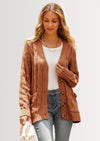 PRETTYGARDEN Women's Open Front Cardigan Sweaters Fall Fashion Button Down Cable Knit Chunky Winter Outerwear Coats