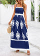 Floral Sundress Spaghetti Strap Flowy Beach Vacation Boho Maxi Dresses