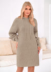 PRETTYGARDEN Womens Fall Sweater Dress Casual Long Sleeve Chunky Knit Pullover Oversized Hoodie Tunic Sweaters Winter Clothes