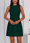 PRETTYGARDEN Womens Formal Short Dresses Summer Sleeveless Boat Neck A Line Elegant Mini Cocktail Party Dress