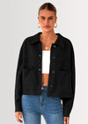 PRETTYGARDEN Women's Faux Suede Cropped Jacket Casual Lightweight Fall Fashion Winter Coats Outerwear Trendy Clothes