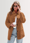 PRETTYGARDEN Women's Winter Faux Fur Coats Long Sleeve Lapel Button Down Pockets Fleece Sherpa Jacket Casual Trendy Outerwear