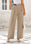 Wide Leg High Waisted Business Casual Work Pants