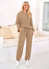 KIRUNDO Lounge Sets for Women Travel Airport Outfits Lightweight Tops Drawstring Pants Tracksuit Jogger Set Postpartum