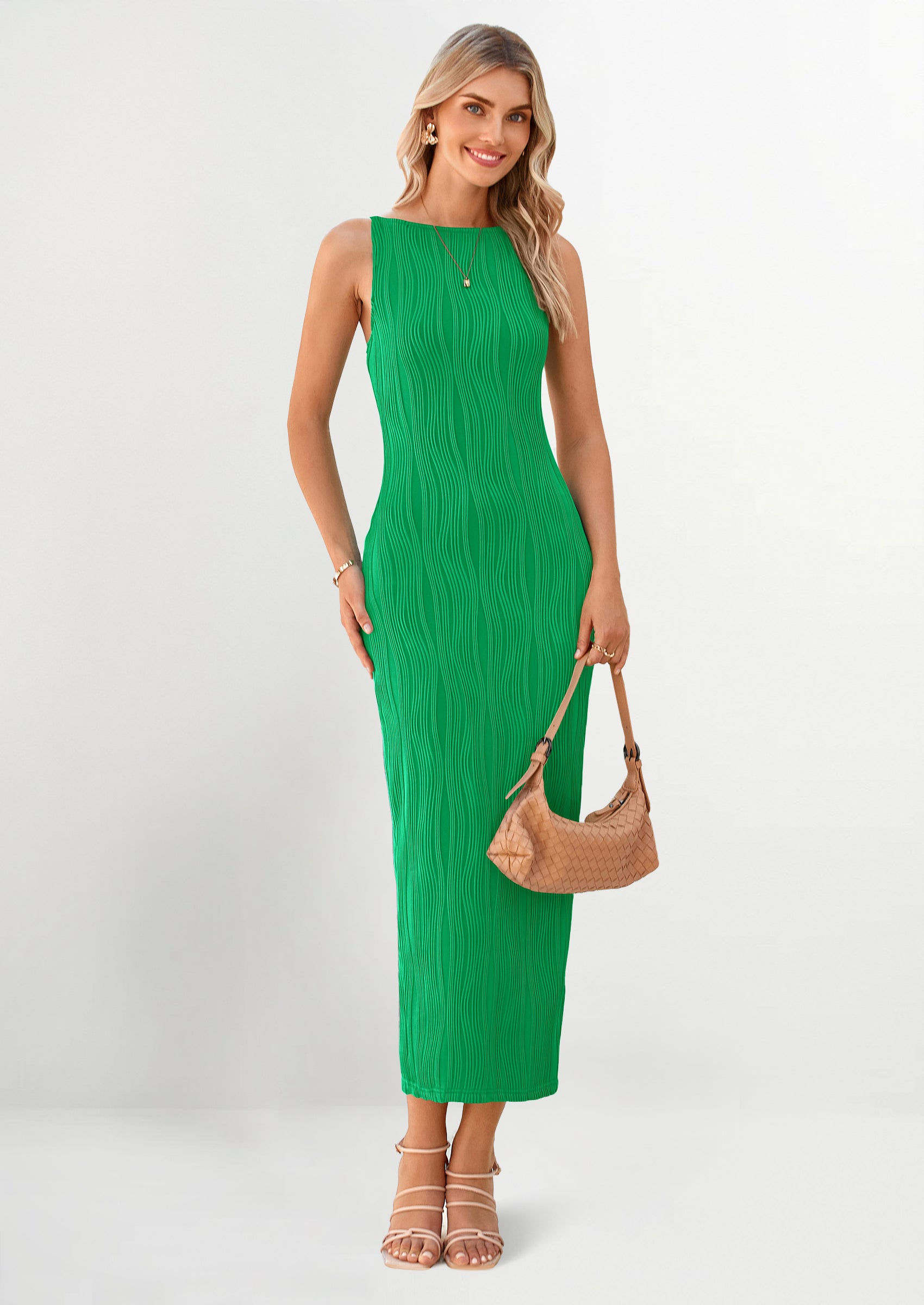 PRETTYGARDEN Womens Maxi Dress Summer Wedding Guest Dresses Spring Long Resort Wear Casual Bodycon Sun Dresses