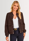 PRETTYGARDEN Women's Bomber Jackets Winter Trendy Varsity Jackets Shackets Button Down Cropped Coats with Pockets