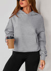 PRETTYGARDEN Women's Fall Hooded Sweatshirts Long Sleeve Half Zip Cropped Hoodies Pullover Winter Fashion Clothes
