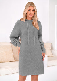 PRETTYGARDEN Womens Fall Sweater Dress Casual Long Sleeve Chunky Knit Pullover Oversized Hoodie Tunic Sweaters Winter Clothes
