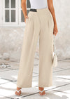 Wide Leg High Waisted Business Casual Work Pants