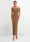 PRETTYGARDEN Women's Off The Shoulder Maxi Dresses Summer Formal Elegant Cocktail Party Wedding Guest Long Dress