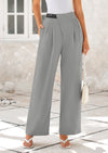 Wide Leg High Waisted Business Casual Work Pants