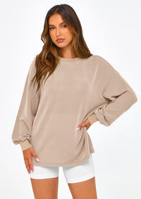 PRETTYGARDEN Women's Long Sleeve Tee Shirts Spring Fall Trendy Clothes Casual Loose Crewneck Ribbed Blouse Tunic Tops