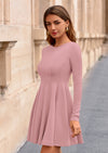 PRETTYGARDEN Fall Cocktail Dresses for Women Elegant Classy Wedding Guest Long Sleeve Homecoming Party A Line Mini Dress