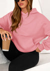PRETTYGARDEN Women's Fall Hooded Sweatshirts Long Sleeve Half Zip Cropped Hoodies Pullover Winter Fashion Clothes