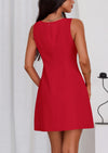 PRETTYGARDEN Womens Formal Short Dresses Summer Sleeveless Boat Neck A Line Elegant Mini Cocktail Party Dress