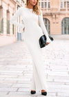 PRETTYGARDEN Women's Fall Fashion Long Sleeve Maxi Dress Ribbed Knit Boat Neck Bodycon Casual Dresses Going Out Outfits