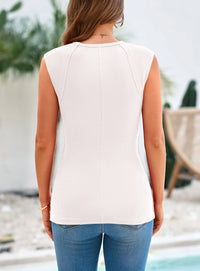 Ribbed Trendy Casual Cap Sleeve Slim Fitted Knit Basic Tank Tops