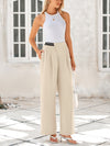 Wide Leg High Waisted Business Casual Work Pants