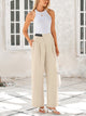 Wide Leg High Waisted Business Casual Work Pants
