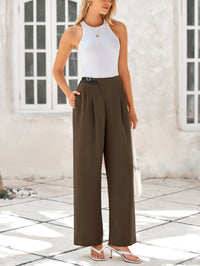 Wide Leg High Waisted Business Casual Work Pants