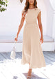 Casual Knit Short Sleeve Crop Top High Waist Skirt 2 Piece Sets