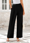 Wide Leg High Waisted Business Casual Work Pants