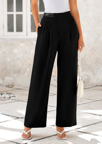 Wide Leg High Waisted Business Casual Work Pants