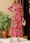 PRETTYGARDEN Women's Floral Maxi Dress Spring Long Sleeve V Neck Casual A Line Long Flowy Boho Party Dresses