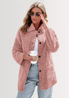 PRETTYGARDEN Women's Winter Faux Fur Coats Long Sleeve Lapel Button Down Pockets Fleece Sherpa Jacket Casual Trendy Outerwear