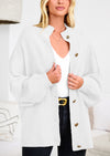 PRETTYGARDEN Women's Winter Button Down Cardigan Sweaters Mock Neck Lantern Long Sleeve Chunky Knit Jacket Trendy Outerwear