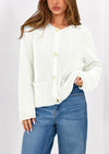 PRETTYGARDEN Cardigan Sweaters for Women Trendy Oversized Knit Chunky Button Cardigans Fall Winter Outfits with Pockets