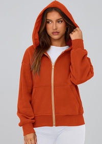 PRETTYGARDEN Hoodies For Women Sweatshirt Zip Up Hoodie Fall Fashion Trendy Long Sleeve Jackets Winter Clothing Outfits