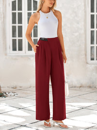Wide Leg High Waisted Business Casual Work Pants
