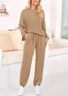 KIRUNDO Lounge Sets for Women Travel Airport Outfits Lightweight Tops Drawstring Pants Tracksuit Jogger Set Postpartum