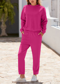 Long Sleeved Pullover Casual Sports Pants Two-Piece Set